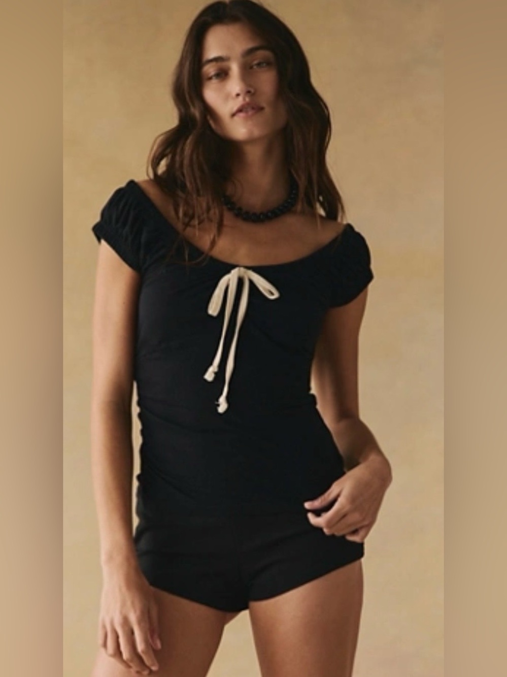 NWT FREE PEOPLE FREE EST DOVIE TOP BLACK